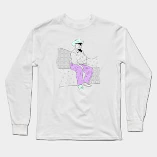 Mexican Cowboy Old man Long Sleeve T-Shirt